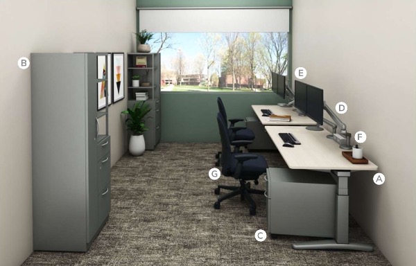 shared office rendering